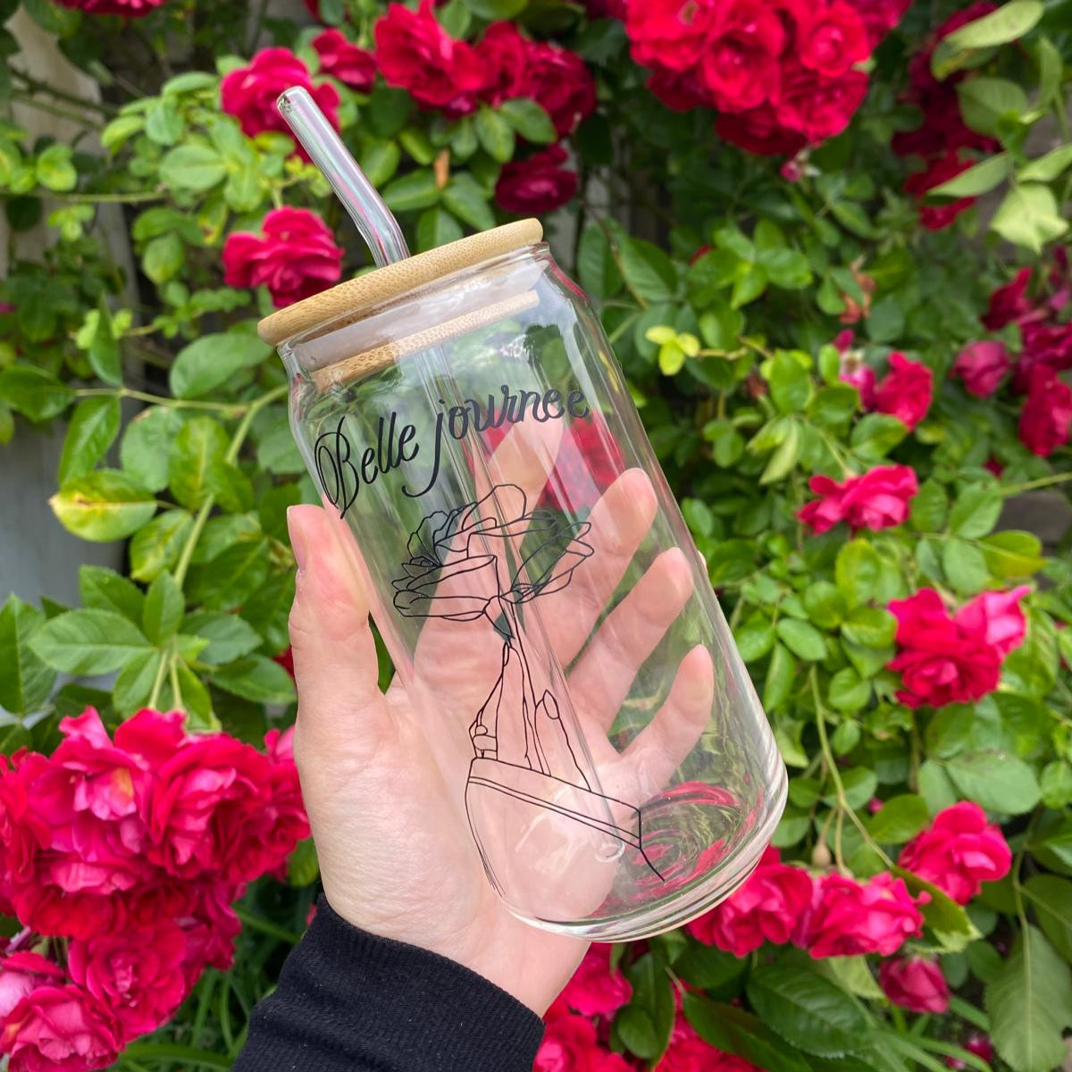 Gourde en verre "BELLE JOURNÉE" – Design fait main